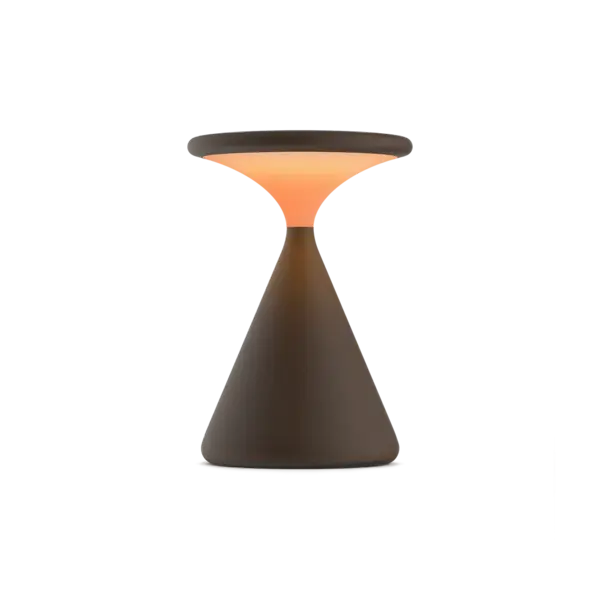 Grau Dimbare, draagbare en oplaadbare tafellamp Salt met geïntegreerde LED