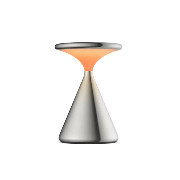 Grau Dimbare, draagbare en oplaadbare tafellamp Salt met geïntegreerde LED