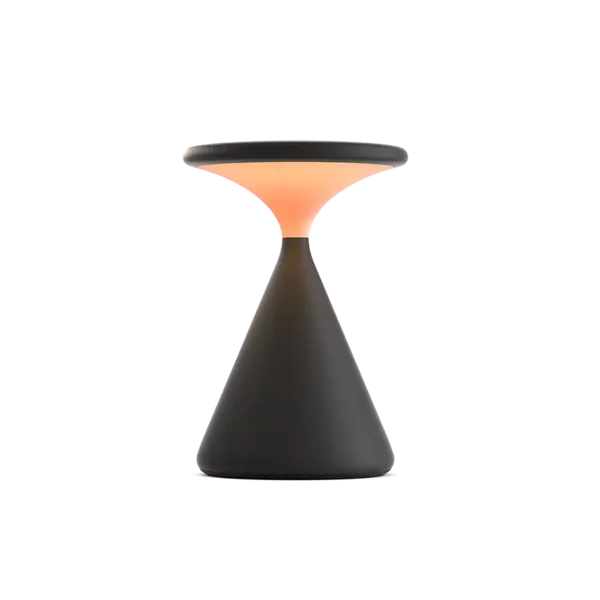 Grau Dimbare, draagbare en oplaadbare tafellamp Salt met geïntegreerde LED