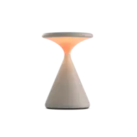 Grau Dimbare, draagbare en oplaadbare tafellamp Salt met geïntegreerde LED