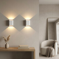 Artdelight 'Dim to Warm' dimbare in- en outdoor 2-lichts wandlamp Diaz S met geïntegreerde LED | IP65