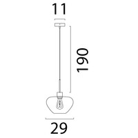 Masterlight 1-lichts hanglamp Genua Ø 29 cm