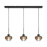 Masterlight 3-lichts hanglamp Genua | L 100 cm x B 8 cm | 3x Ø 20 cm