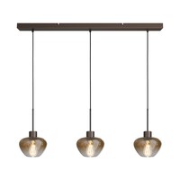 Masterlight 3-lichts hanglamp Genua | L 100 cm x B 8 cm | 3x Ø 20 cm