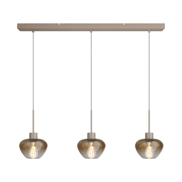 Masterlight 3-lichts hanglamp Genua | L 100 cm x B 8 cm | 3x Ø 20 cm