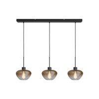 Masterlight 3-lichts hanglamp Genua | L 100 cm x B 8 cm | 3x Ø 24 cm