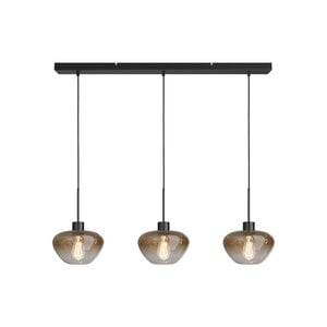 Masterlight 3-lichts hanglamp Genua | L 100 cm x B 8 cm | 3x Ø 24 cm
