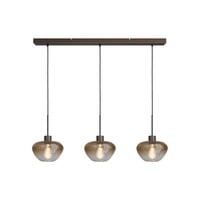 Masterlight 3-lichts hanglamp Genua | L 100 cm x B 8 cm | 3x Ø 24 cm