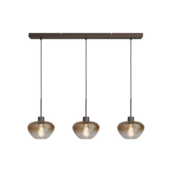 Masterlight 3-lichts hanglamp Genua | L 100 cm x B 8 cm | 3x Ø 24 cm