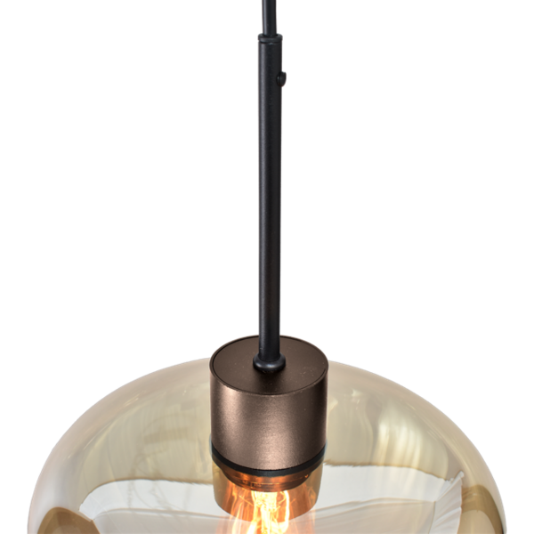 Masterlight 3-lichts hanglamp Genua | L 100 cm x B 8 cm | 3x Ø 24 cm