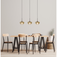 Masterlight 3-lichts hanglamp Genua | L 100 cm x B 8 cm | 3x Ø 24 cm