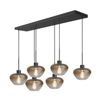 Masterlight 6-lichts hanglamp Genua | L 130 x B 25 cm