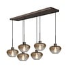 Masterlight 6-lichts hanglamp Genua | L 130 x B 25 cm