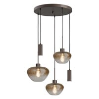 Masterlight 5-lichts hanglamp Genua-Marina Ø 50 cm | Cacaobruin