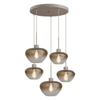 Masterlight 5-lichts hanglamp Genua-Marina Ø 50 cm | Beige