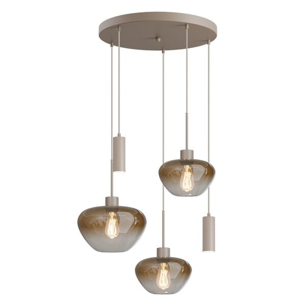 Masterlight 5-lichts hanglamp Genua-Marina Ø 50 cm | Beige