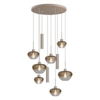 Masterlight 10-lichts hanglamp Genua-Run Ø 70 cm