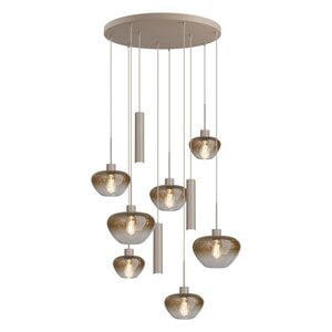 Masterlight 10-lichts hanglamp Genua-Run Ø 70 cm
