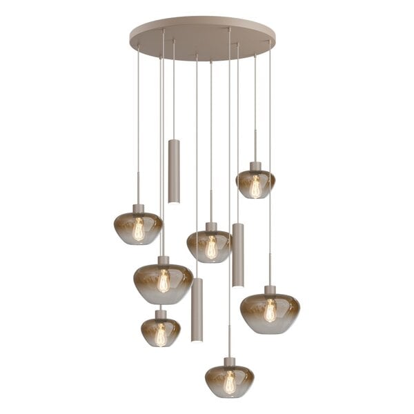 Masterlight 10-lichts hanglamp Genua-Run Ø 70 cm