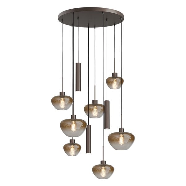 Masterlight 10-lichts hanglamp Genua-Run Ø 70 cm