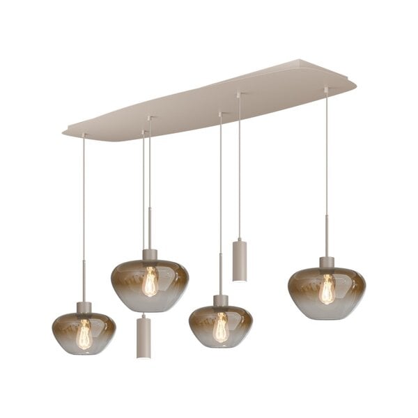 Masterlight 6-lichts hanglamp Genua-Marina | L 140 x B 45 cm