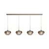 Masterlight 4-lichts hanglamp Genua | L 160 x B 8 cm