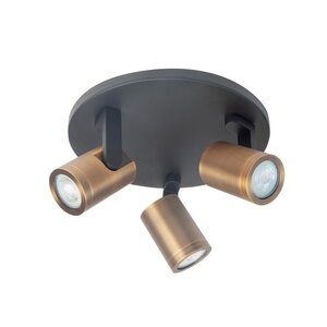 Highlight Kantelbare én draaibare ronde 3-lichts opbouwspot Halo