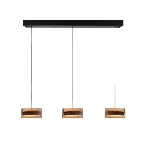 Highlight Dimbare 3-lichts hanglamp Enzo met geïntegreerde LED