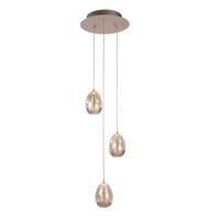 Highlight Dimbare 3-lichts hanglamp Champagne Egg met geïntegreerde LED