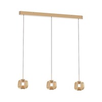 Freelight 'Dim to warm' dimbare én in hoogte verstelbare 3-lichts hanglamp Rosa met geïntegreerde LED