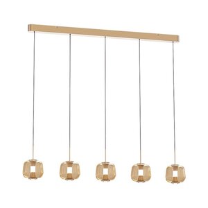 Freelight 'Dim to warm' dimbare én in hoogte verstelbare 5-lichts hanglamp Rosa met geïntegreerde LED