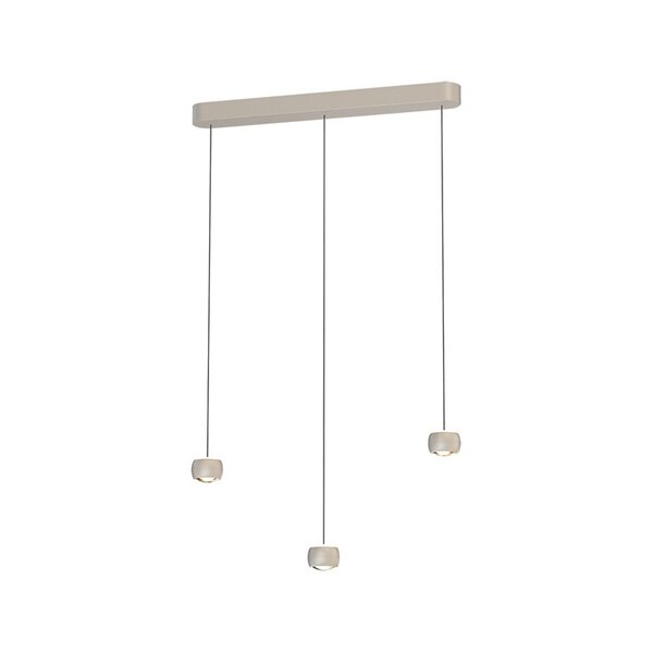 Freelight 'Dim to warm' dimbare én in hoogte verstelbare 3-lichts hanglamp Cosmo met geïntegreerde LED