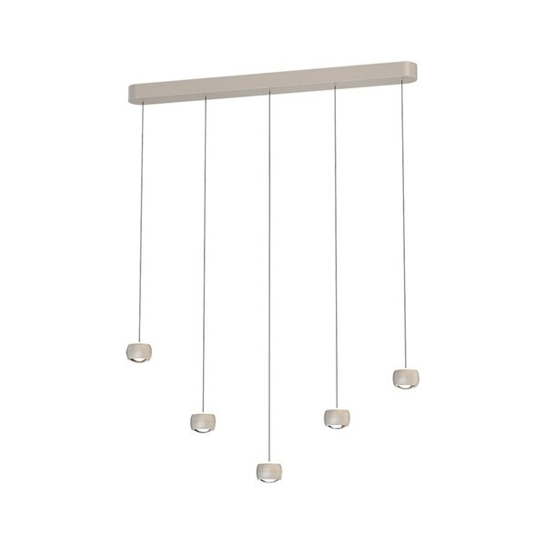 Freelight 'Dim to warm' dimbare én in hoogte verstelbare 5-lichts hanglamp Cosmo met geïntegreerde LED
