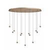 Expotrading Dimbare , ovaalvormige 13-lichts hanglamp Grace met geïntegreerde LED