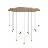 Expotrading Dimbare , ovaalvormige 13-lichts hanglamp Grace met geïntegreerde LED