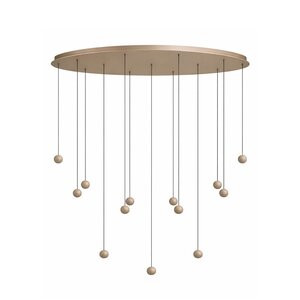 Expotrading Dimbare , ovaalvormige 13-lichts hanglamp Grace met geïntegreerde LED