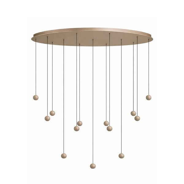 Expotrading Dimbare , ovaalvormige 13-lichts hanglamp Grace met geïntegreerde LED