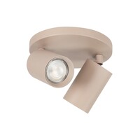 Highlight Ronde, kantelbare én draaibare 2-lichts opbouwspot Mila
