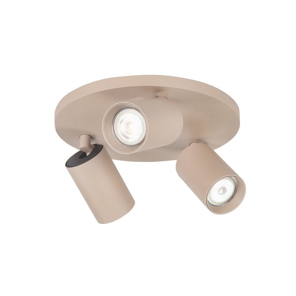 Highlight Ronde, kantelbare én draaibare 3-lichts opbouwspot Mila