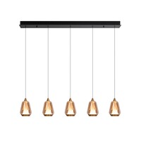 Highlight Dimbare 5-lichts hanglamp Tromba met geïntegreerde LED
