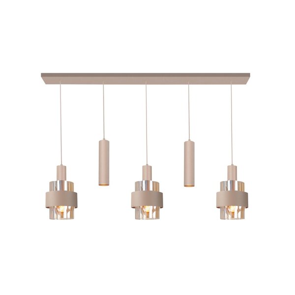 Highlight 5-lichts hanglamp Marrone