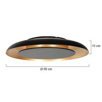 Steinhauer Dimbare plafondlamp Golden Veil met geïntegreerde LED | Ø 60 cm