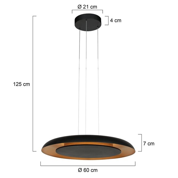 Steinhauer Dimbare hanglamp Golden Veil met geïntegreerde LED