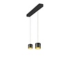 Oligo Showroommodel: in hoogte verstelbare en dimbare 2-lichts hanglamp Tudor M met geïntegreerde LED | zwart/goud