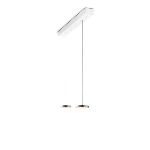 Oligo Showroommodel: in hoogte verstelbare én dimbare 2-lichts hanglamp Decent met geïntegreerde LED | aluminium