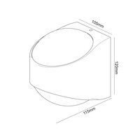 Artdelight Dimbare in- en outdoor 2-lichts wandlamp London met geïntegreerde LED | IP65