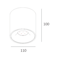 Artdelight 'Dim to Warm' dimbare opbouwspot Orleans met geïntegreerde LED