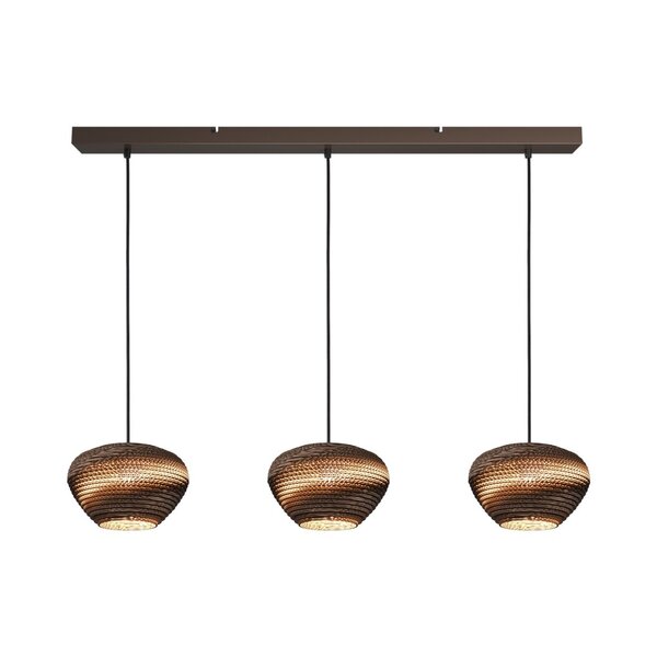 Masterlight 3-lichts hanglamp Carta Trendy | L 100 cm x B 8 cm