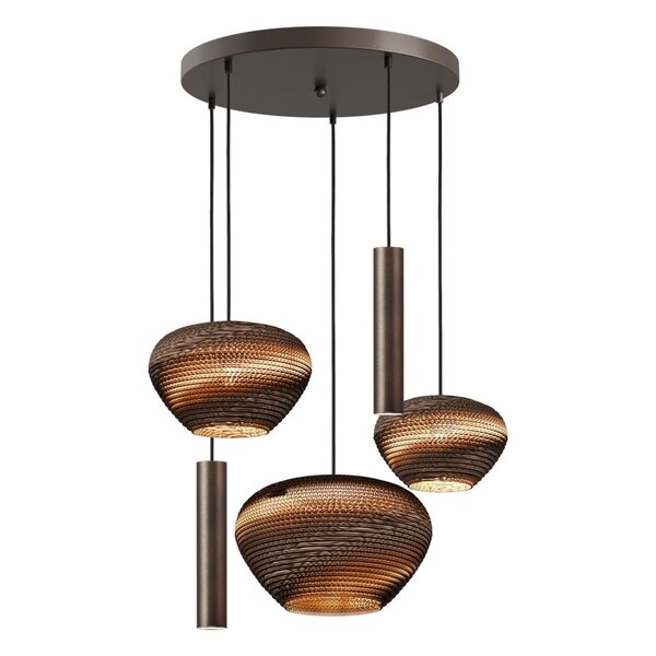 Masterlight 5-lichts hanglamp Carta Trendy - Run | Ø 50 cm