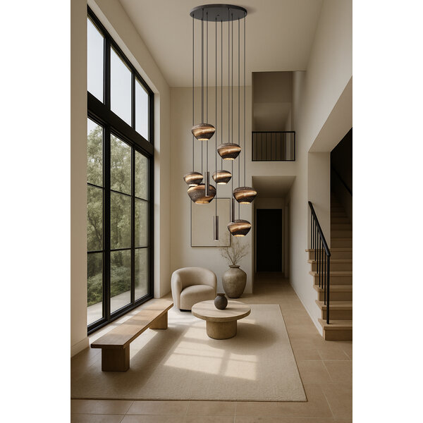Masterlight 10-lichts hanglamp Carta Trendy - Run | Ø 70 cm